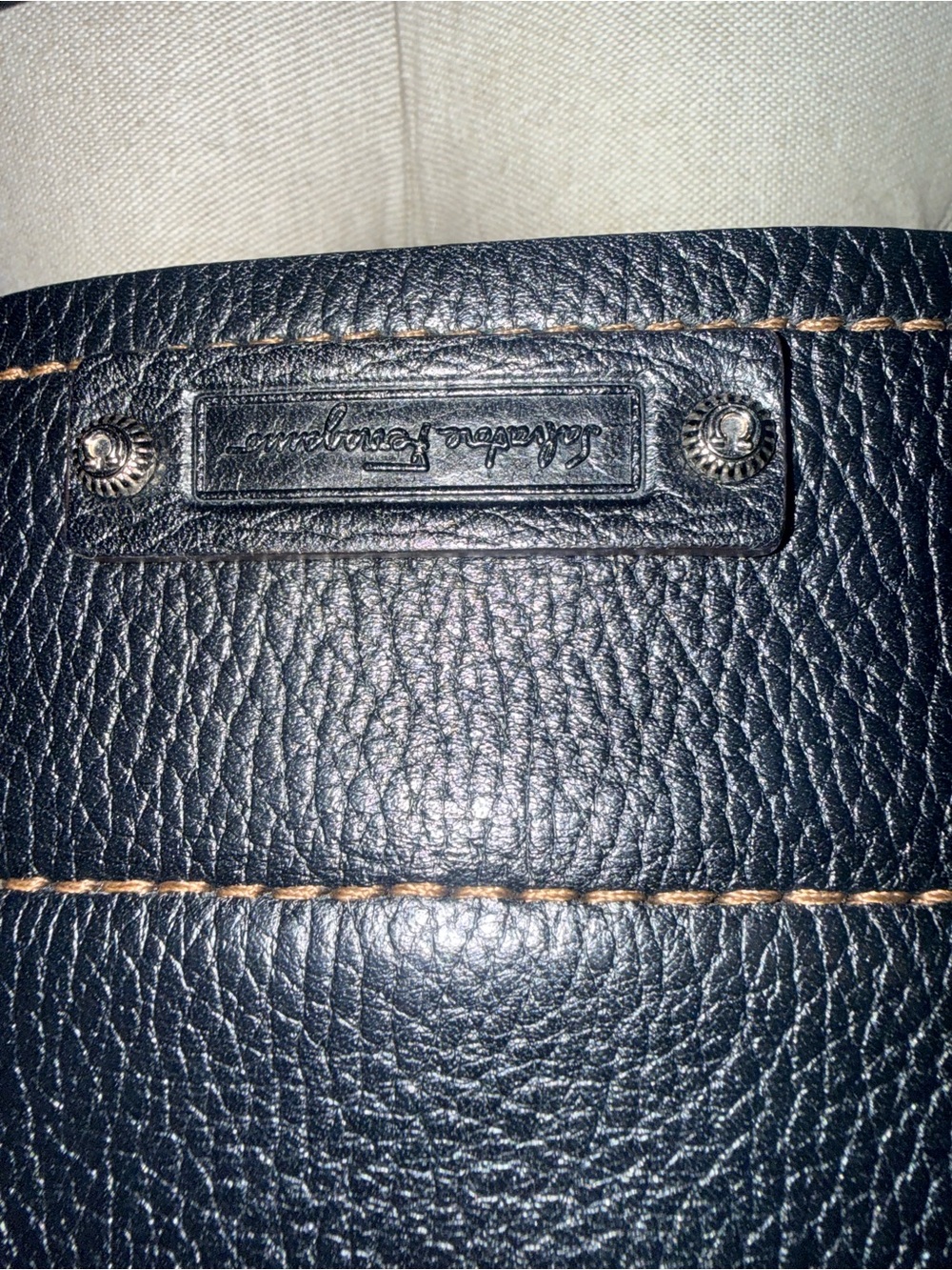 Salvatore Ferragamo Vintage 21 A303 Black Pebbled Leather Bag FULL SET - Picture 9 of 12